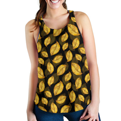 Elm Leave Summer Print Pattern Women Racerback Tank Top