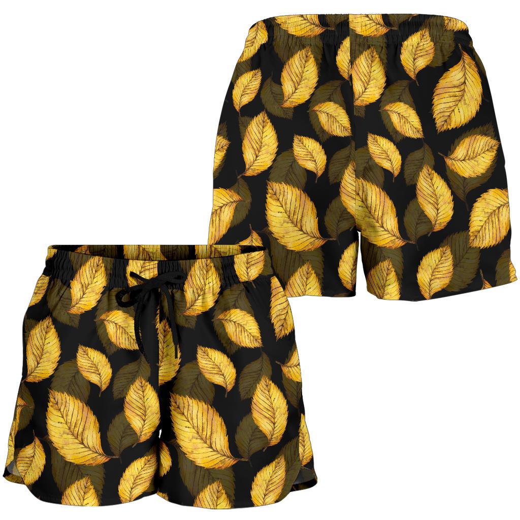 Elm Leave Summer Print Pattern Women Shorts-JTAMIGO.COM