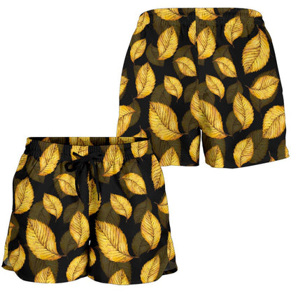 Elm Leave Summer Print Pattern Women Shorts-JTAMIGO.COM