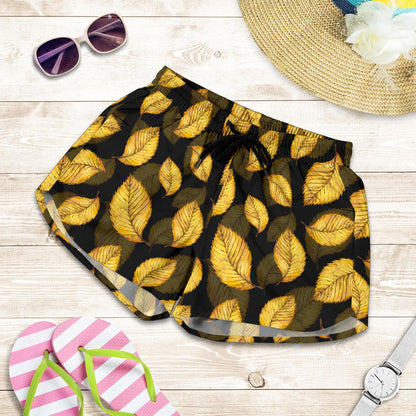 Elm Leave Summer Print Pattern Women Shorts-JTAMIGO.COM