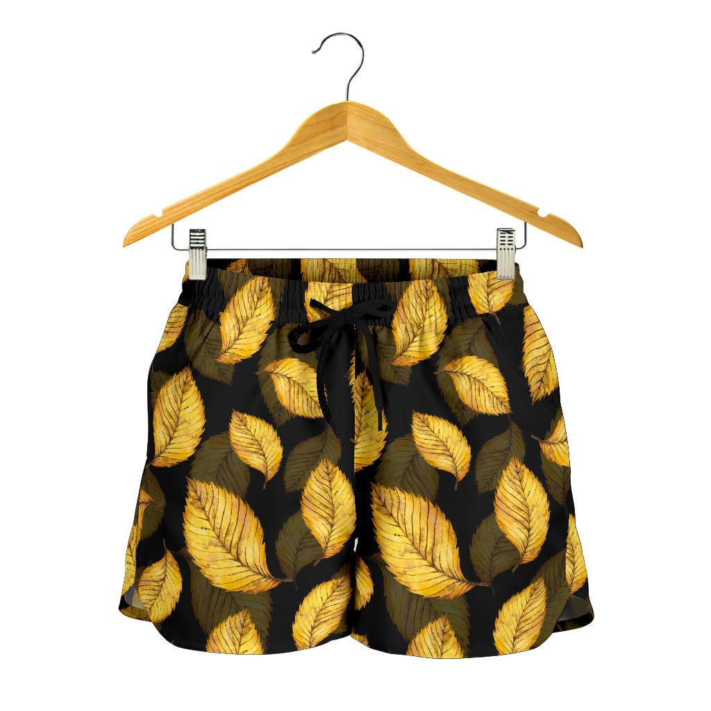 Elm Leave Summer Print Pattern Women Shorts-JTAMIGO.COM