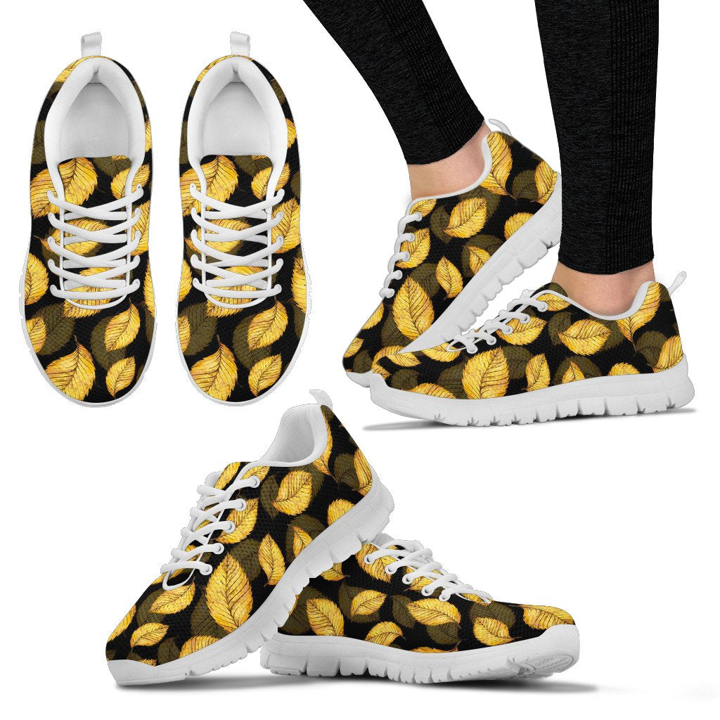Elm Leave Summer Print Pattern Women Sneakers Shoes
