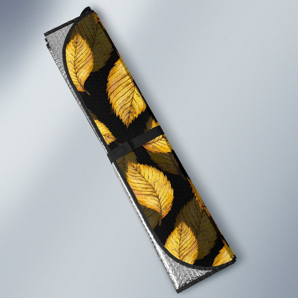Elm Leaves Summer Print Pattern Car Sun Shade For Windshield