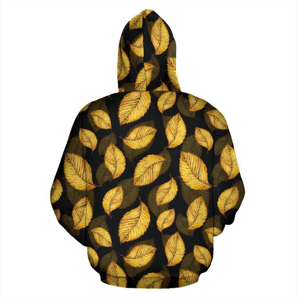 Elm Leaves Summer Print Pattern Zip Up Hoodie
