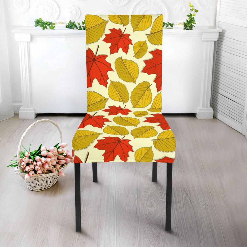 Elm Maple Leave Print Pattern Dinning Chair Slipper-JTAMIGO.COM