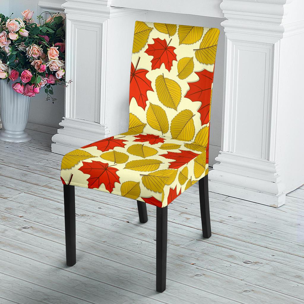 Elm Maple Leave Print Pattern Dinning Chair Slipper-JTAMIGO.COM