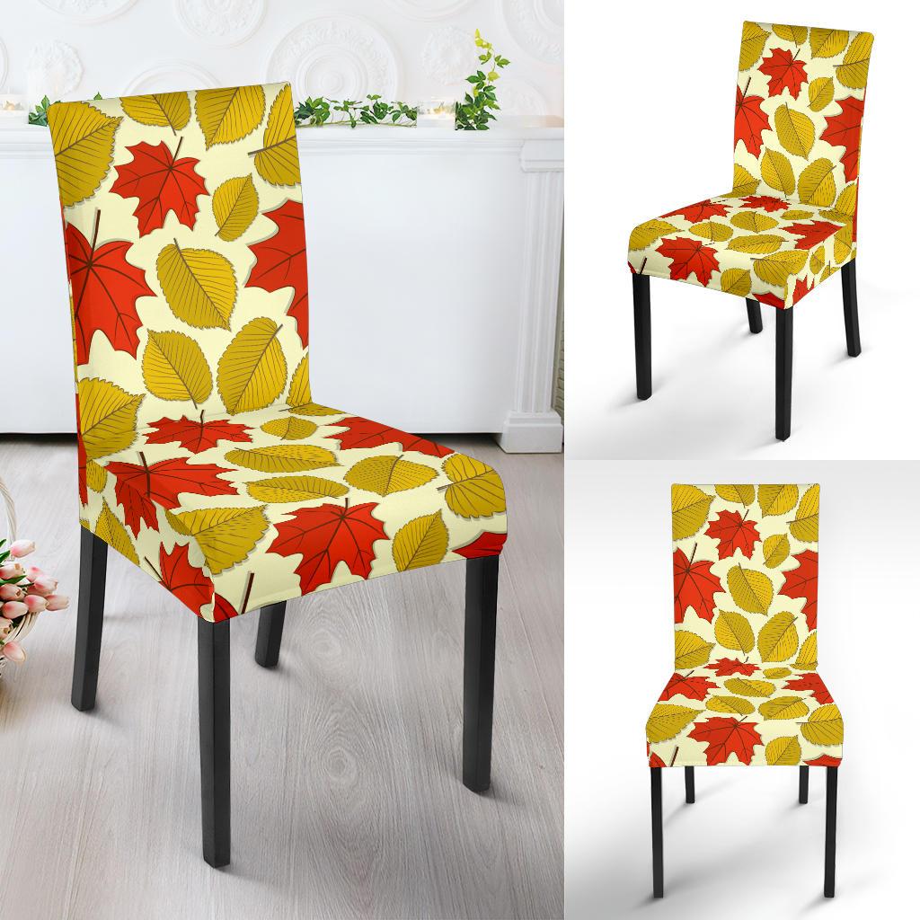 Elm Maple Leave Print Pattern Dinning Chair Slipper-JTAMIGO.COM