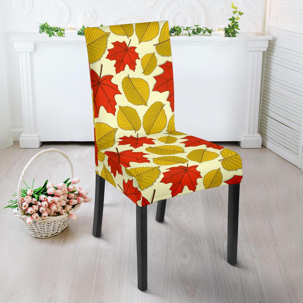 Elm Maple Leave Print Pattern Dinning Chair Slipper-JTAMIGO.COM