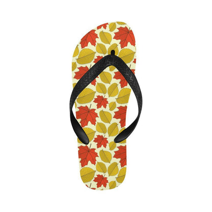 Elm Maple Leave Print Pattern Flip Flops-JTAMIGO.COM