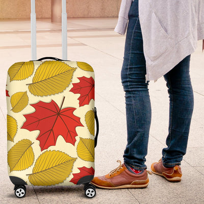 Elm Maple Leave Print Pattern Luggage Cover Protector