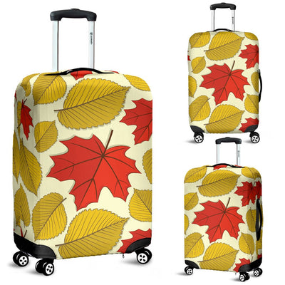 Elm Maple Leave Print Pattern Luggage Cover Protector