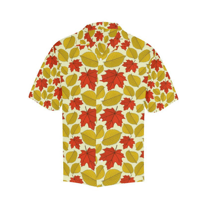 Elm Maple Leave Print Pattern Men Aloha Hawaiian Shirt