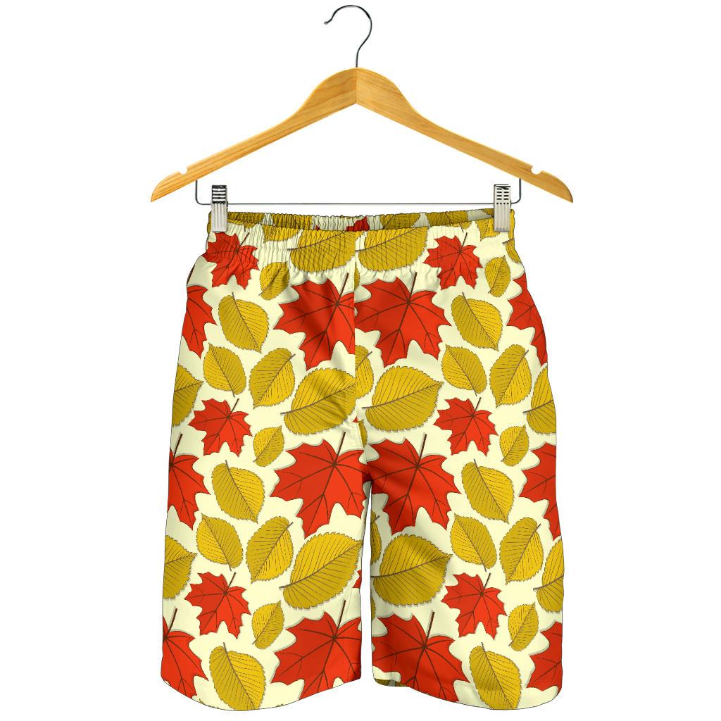 Elm Maple Leave Print Pattern Mens Shorts-JTAMIGO.COM