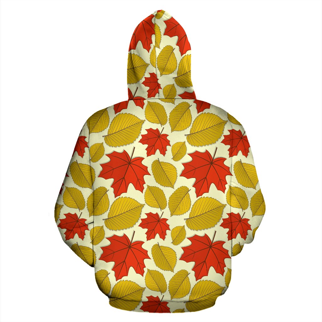Elm Maple Leave Print Pattern Pullover Hoodie