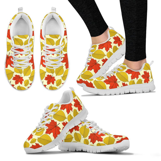 Elm Maple Leave Print Pattern Women Sneakers Shoes