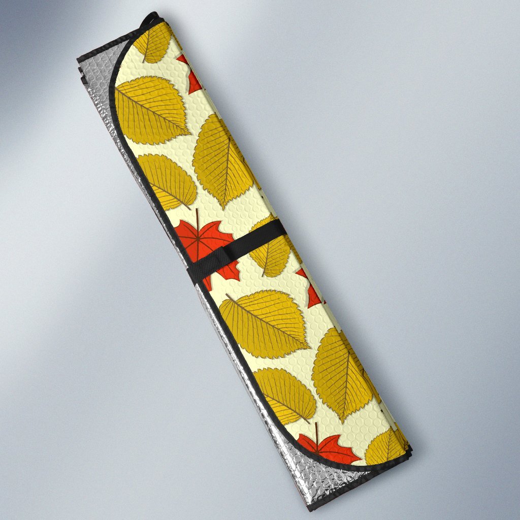 Elm Maple Leaves Print Pattern Car Sun Shade For Windshield