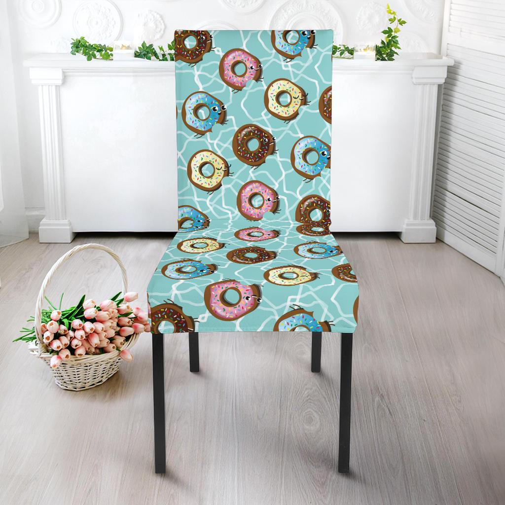 Emoji Donut Print Pattern Dinning Chair Slipper-JTAMIGO.COM
