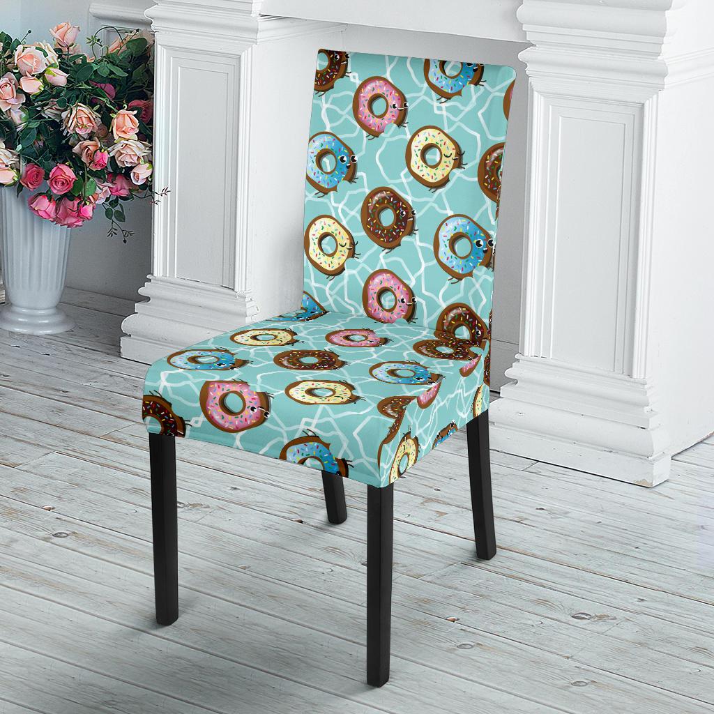 Emoji Donut Print Pattern Dinning Chair Slipper-JTAMIGO.COM