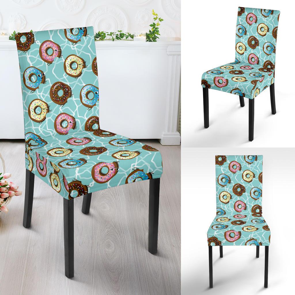 Emoji Donut Print Pattern Dinning Chair Slipper-JTAMIGO.COM