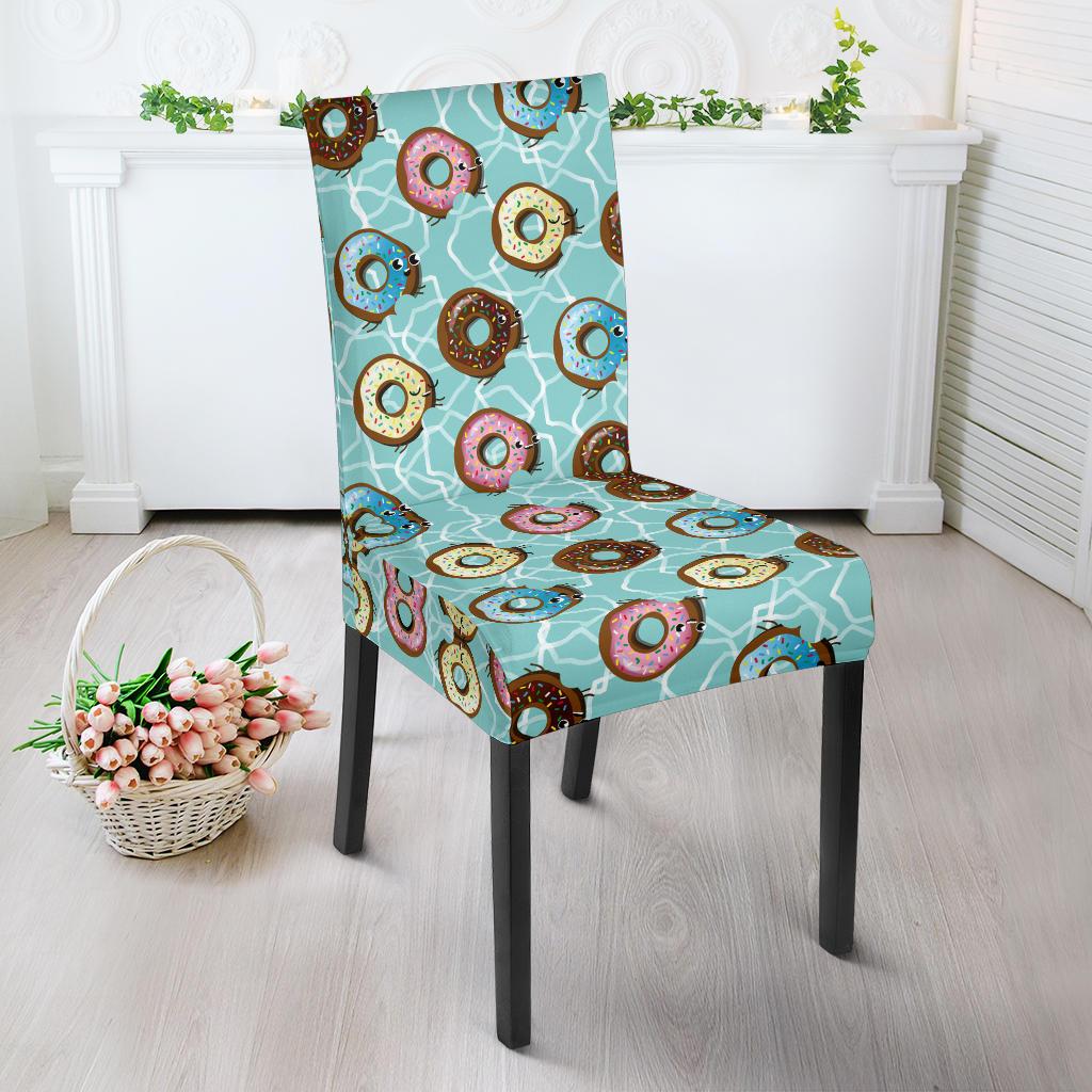 Emoji Donut Print Pattern Dinning Chair Slipper-JTAMIGO.COM