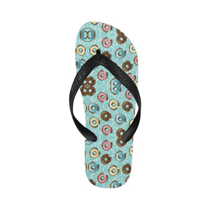 Emoji Donut Print Pattern Flip Flops-JTAMIGO.COM