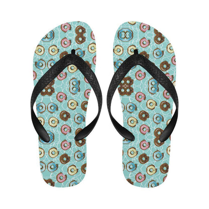 Emoji Donut Print Pattern Flip Flops-JTAMIGO.COM
