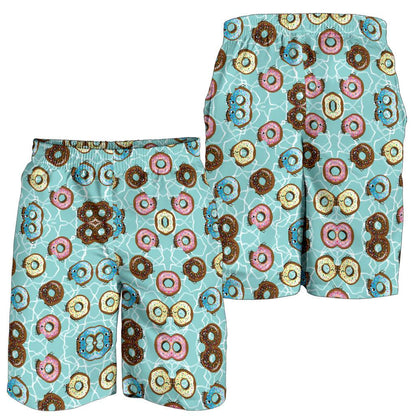 Emoji Donut Print Pattern Mens Shorts-JTAMIGO.COM