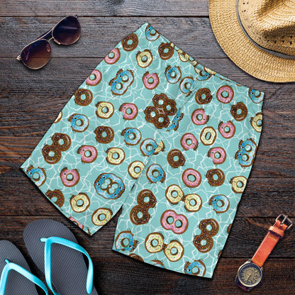 Emoji Donut Print Pattern Mens Shorts-JTAMIGO.COM