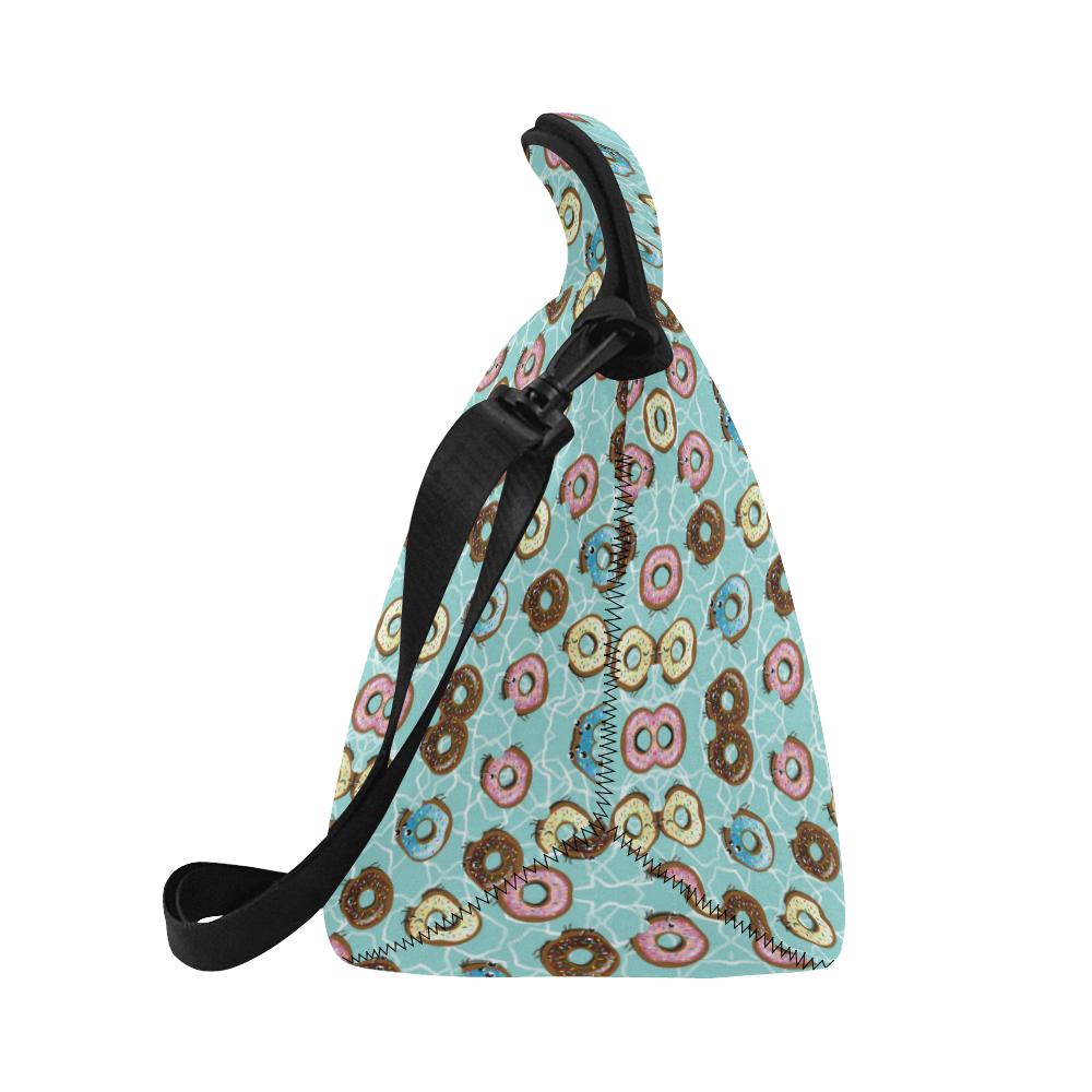 Emoji Donut Print Pattern Neoprene Lunch Bag (Model 1669)(Large)-JTAMIGO.COM