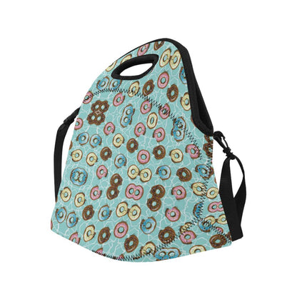Emoji Donut Print Pattern Neoprene Lunch Bag (Model 1669)(Large)-JTAMIGO.COM
