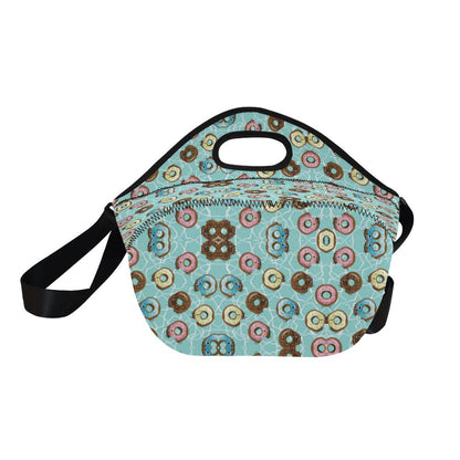 Emoji Donut Print Pattern Neoprene Lunch Bag (Model 1669)(Large)-JTAMIGO.COM