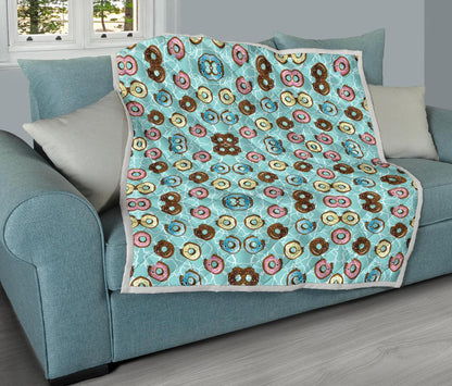 Emoji Donut Print Pattern Premium Quilt-JTAMIGO.COM