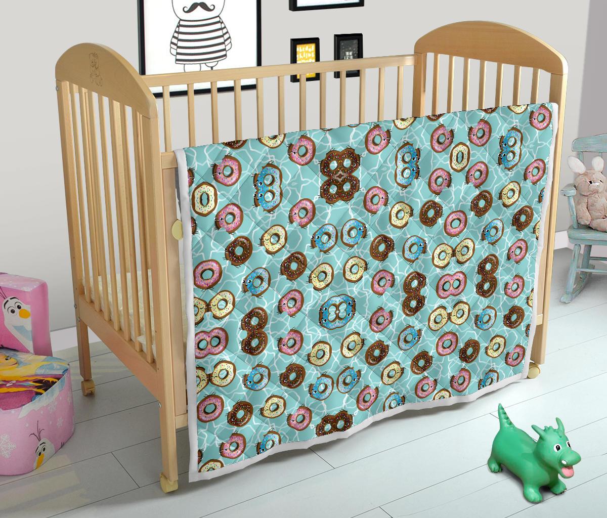 Emoji Donut Print Pattern Premium Quilt-JTAMIGO.COM