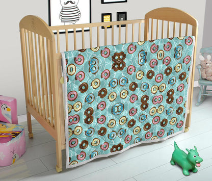 Emoji Donut Print Pattern Premium Quilt-JTAMIGO.COM