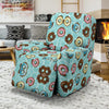 Emoji Donut Print Pattern Recliner Slipcover-JTAMIGO.COM