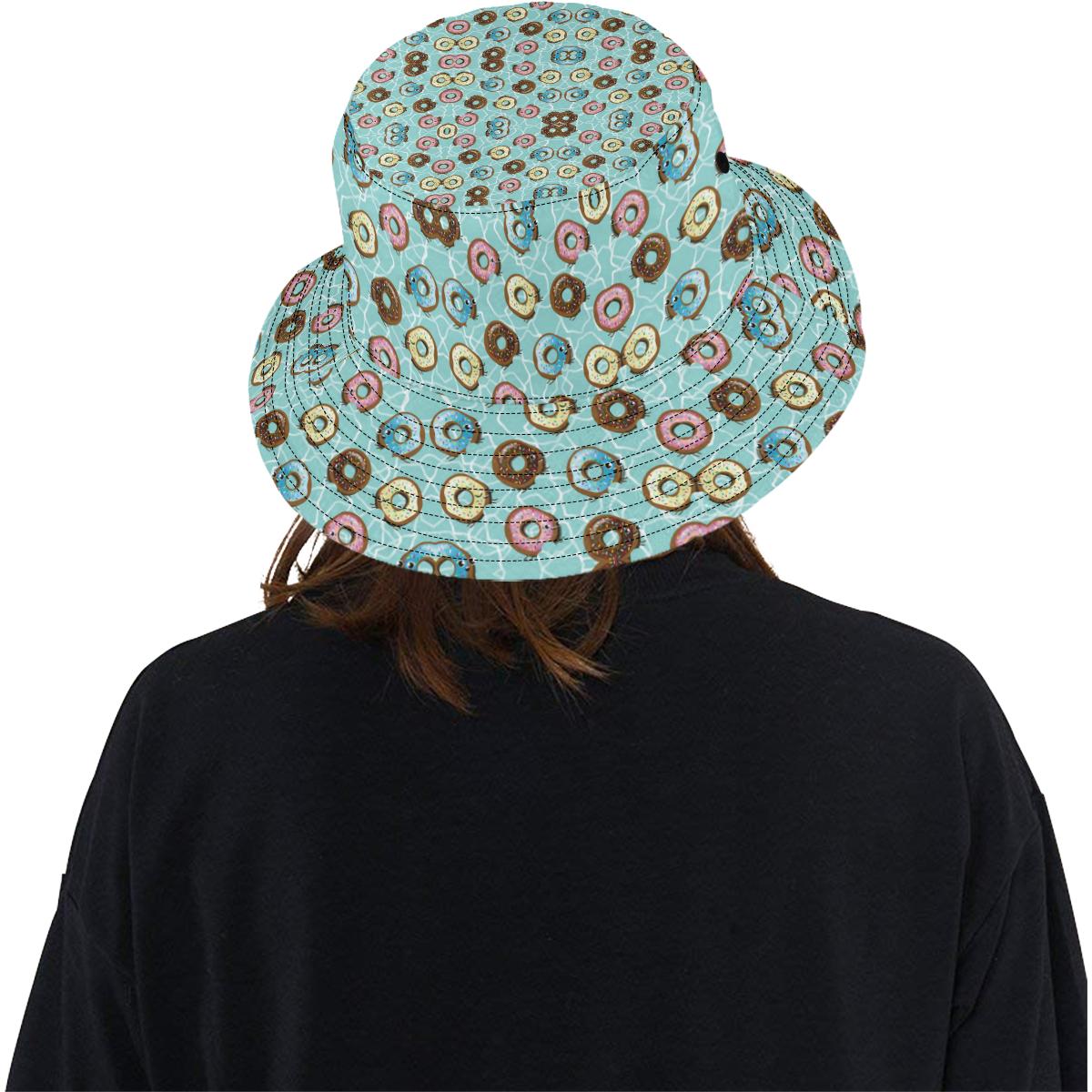 Emoji Donut Print Pattern Unisex Bucket Hat