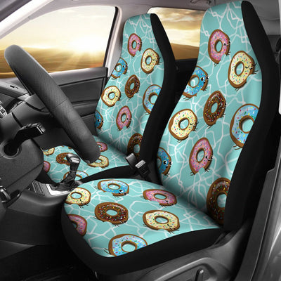 Emoji Donut Print Pattern Universal Fit Car Seat Covers