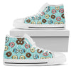 Emoji Donut Print Pattern Women High Top Shoes