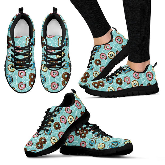 Emoji Donuts Print Pattern Women Sneakers Shoes