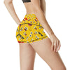 Emoji Face Print Pattern High Waisted Spandex Shorts-JTAMIGO.COM