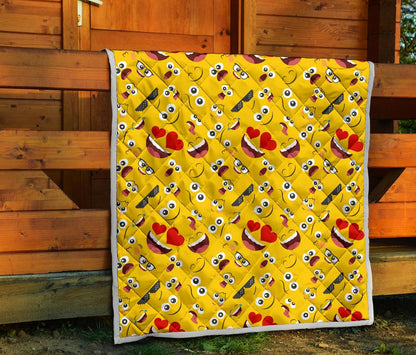 Emoji Face Print Pattern Premium Quilt-JTAMIGO.COM