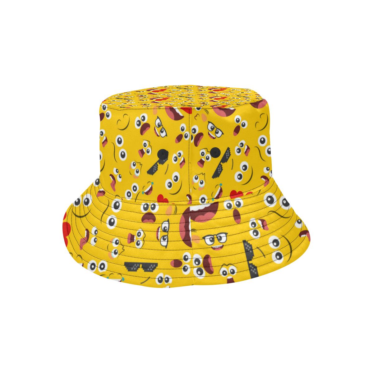 Emoji Face Print Pattern Unisex Bucket Hat