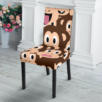 Emoji Monkey Print Pattern Dinning Chair Slipper-JTAMIGO.COM