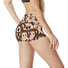 Emoji Monkey Print Pattern High Waisted Spandex Shorts-JTAMIGO.COM