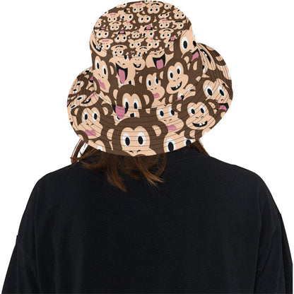 Emoji Monkey Print Pattern Unisex Bucket Hat
