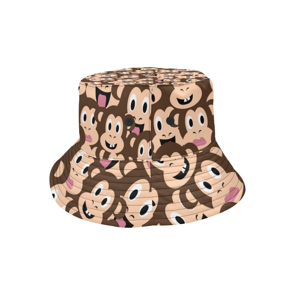 Emoji Monkey Print Pattern Unisex Bucket Hat