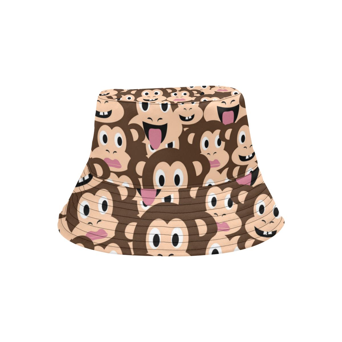 Emoji Monkey Print Pattern Unisex Bucket Hat