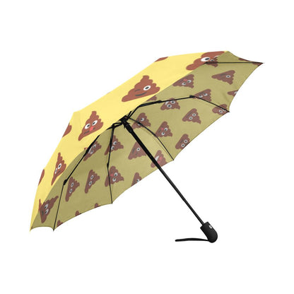 Emoji Poop Print Pattern Automatic Foldable Umbrella