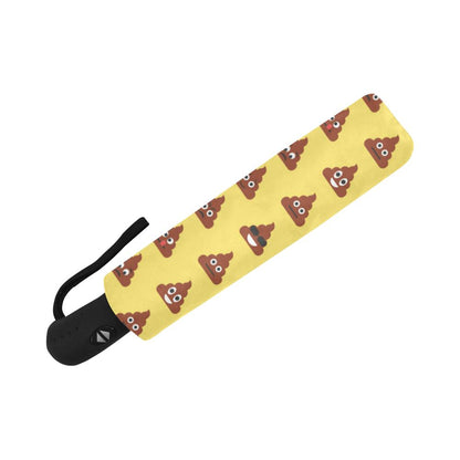 Emoji Poop Print Pattern Automatic Foldable Umbrella