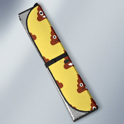 Emoji Poop Print Pattern Car Sun Shade For Windshield
